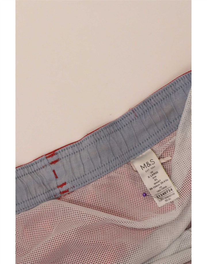 Shorts de natação masculino Marks & Spencer XL poliéster vermelho