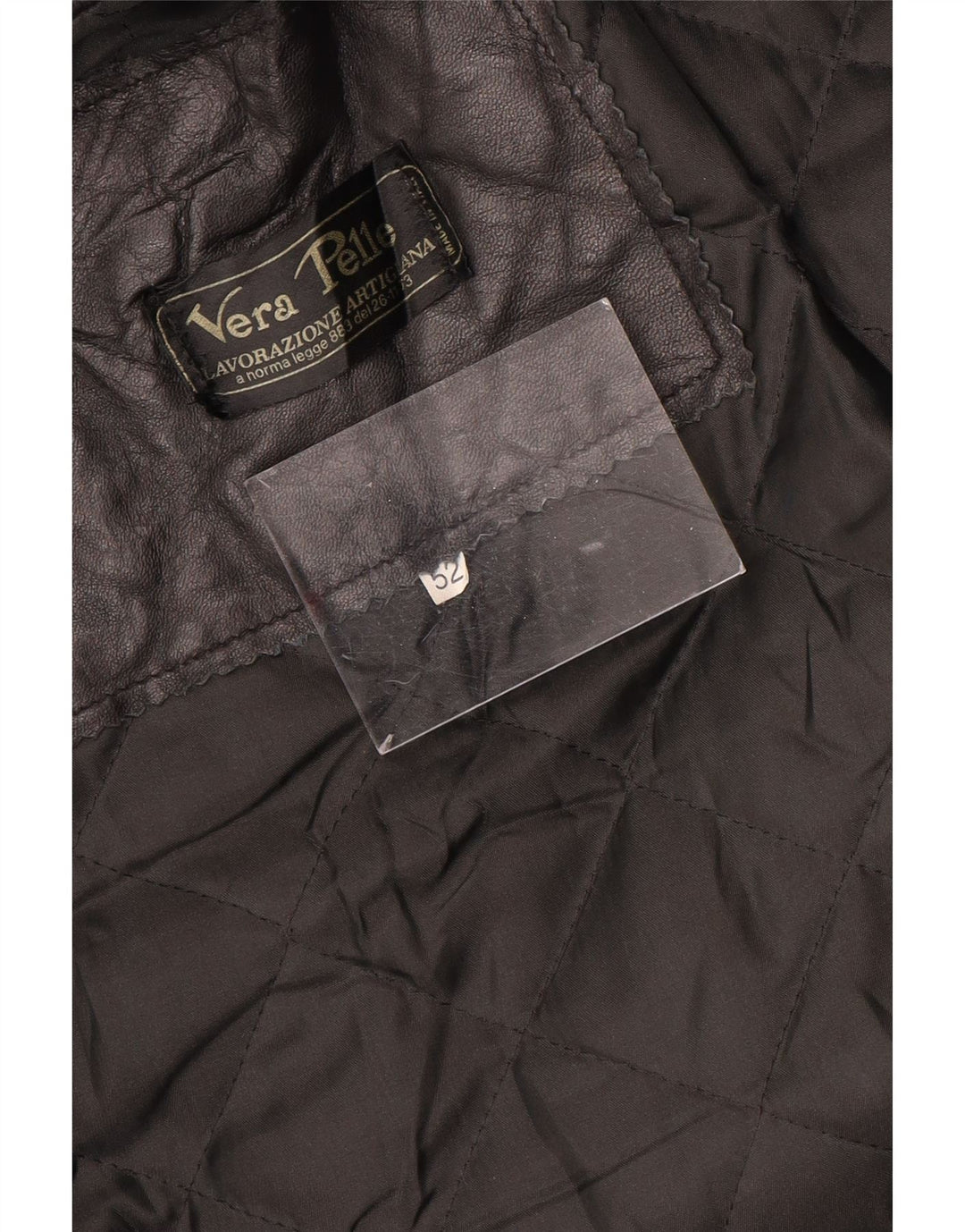 Jaqueta de couro masculina LAVORAZIONE ARTIGIANA IT 52 XL couro preto