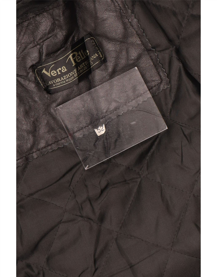 Jaqueta de couro masculina LAVORAZIONE ARTIGIANA IT 52 XL couro preto