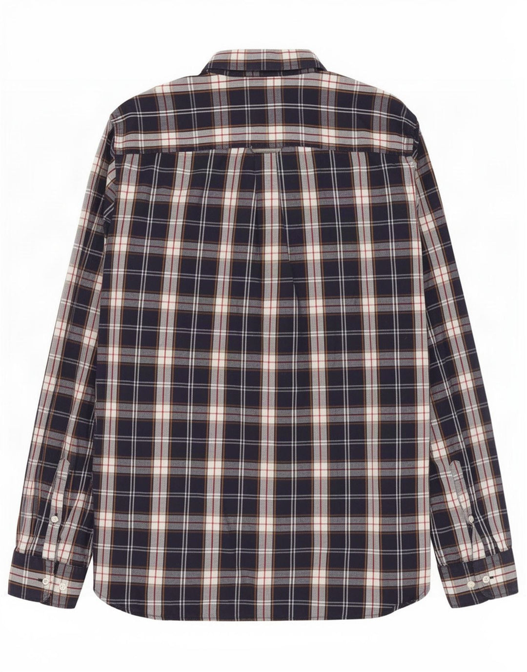 Camisa masculina Superdry média xadrez azul marinho algodão