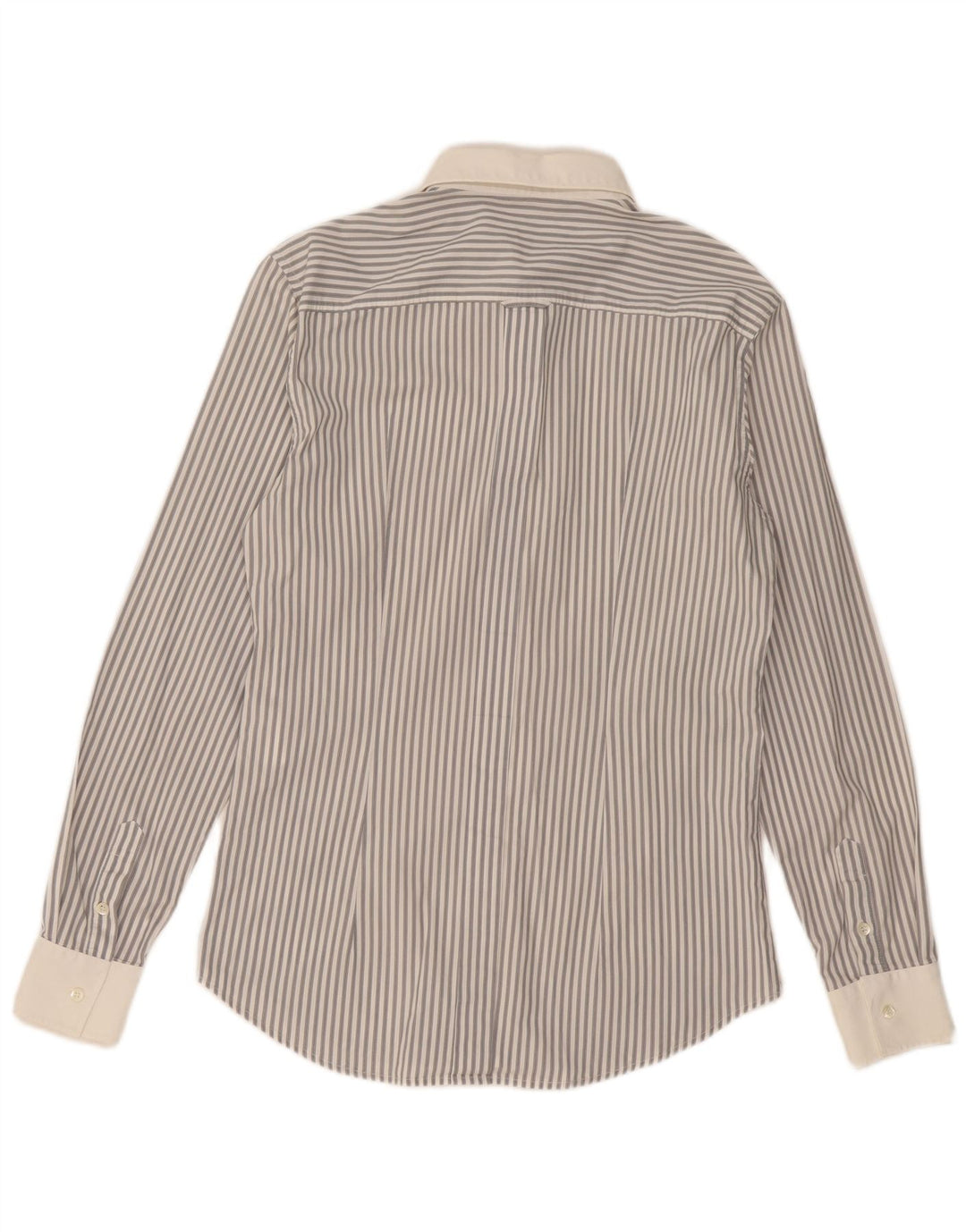 Camisa masculina Dolce & Gabbana IT 52 grande algodão listrado cinza
