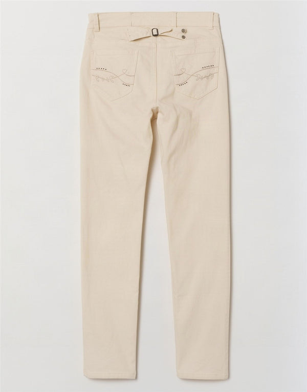 Calça skinny casual feminina Dkny 13-14 anos W28 L30 Off White Classic