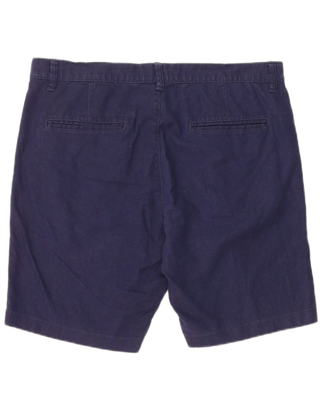 Shorts Chino Masculino Vintage IT 50 Grande W36 Linho Azul Marinho