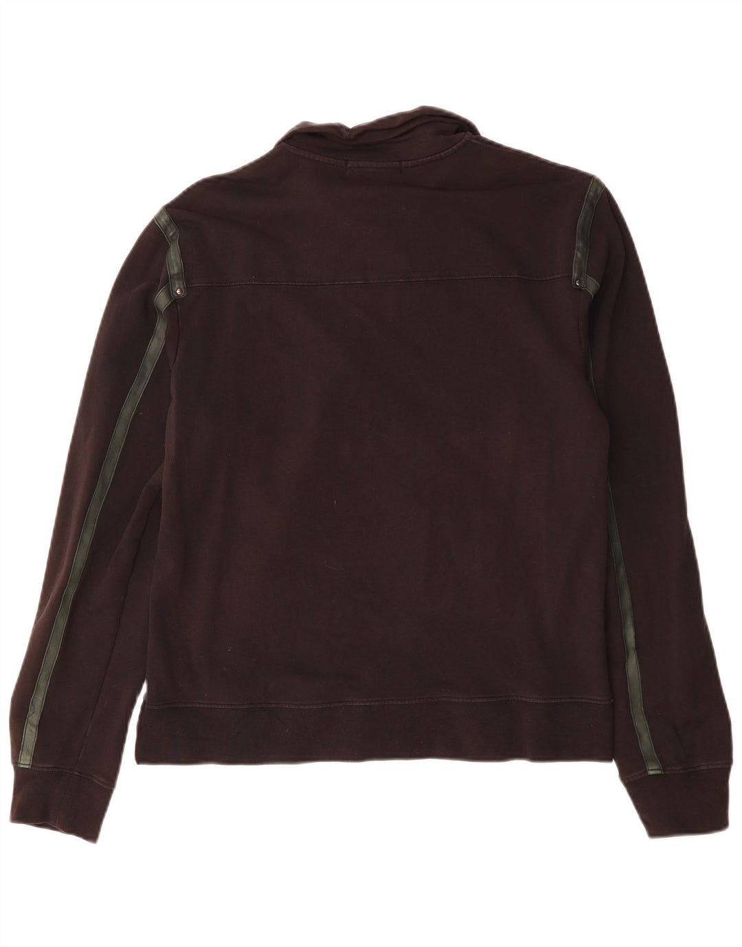 Trussardi moletom feminino com zíper e gola alta de algodão preto