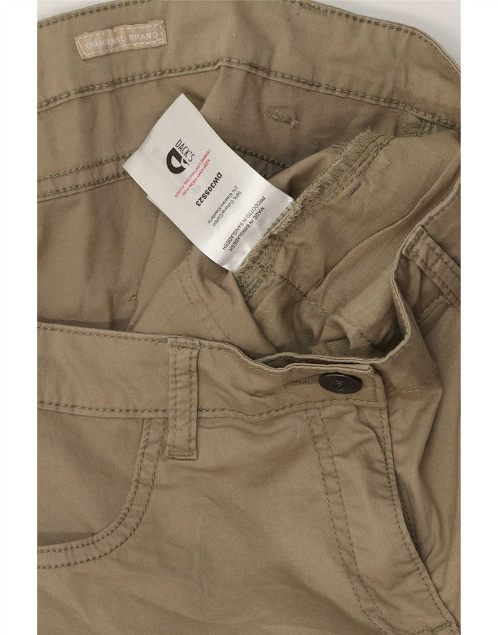 Shorts casuais femininos Dack IT 44 médio W32 algodão cáqui