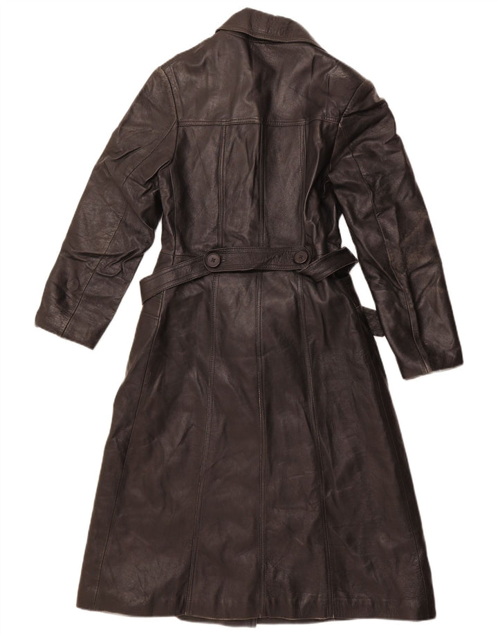 Casaco de couro feminino VINTAGE IT 40 pequeno preto