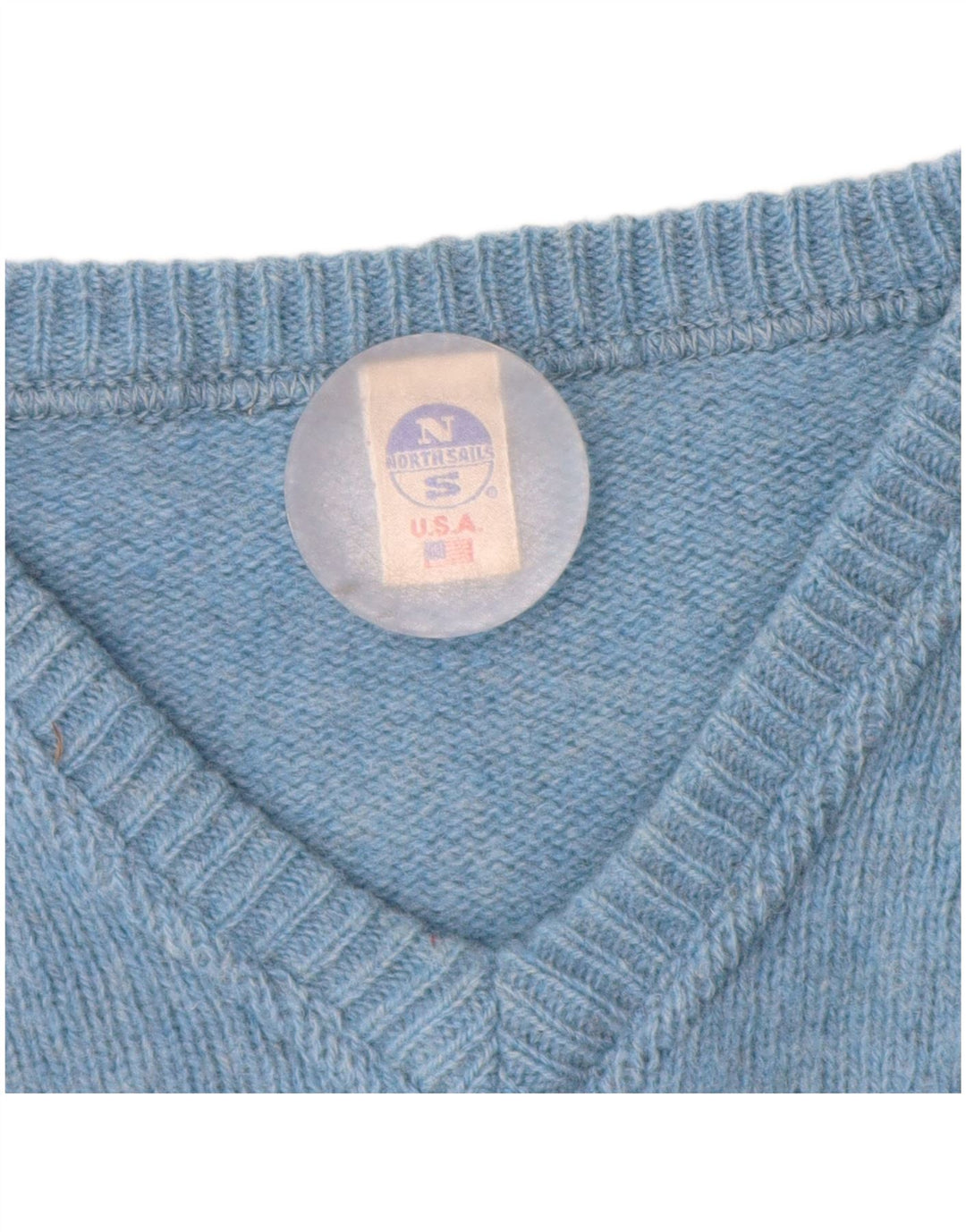 Suéter masculino North Sails com decote em V XL lã azul