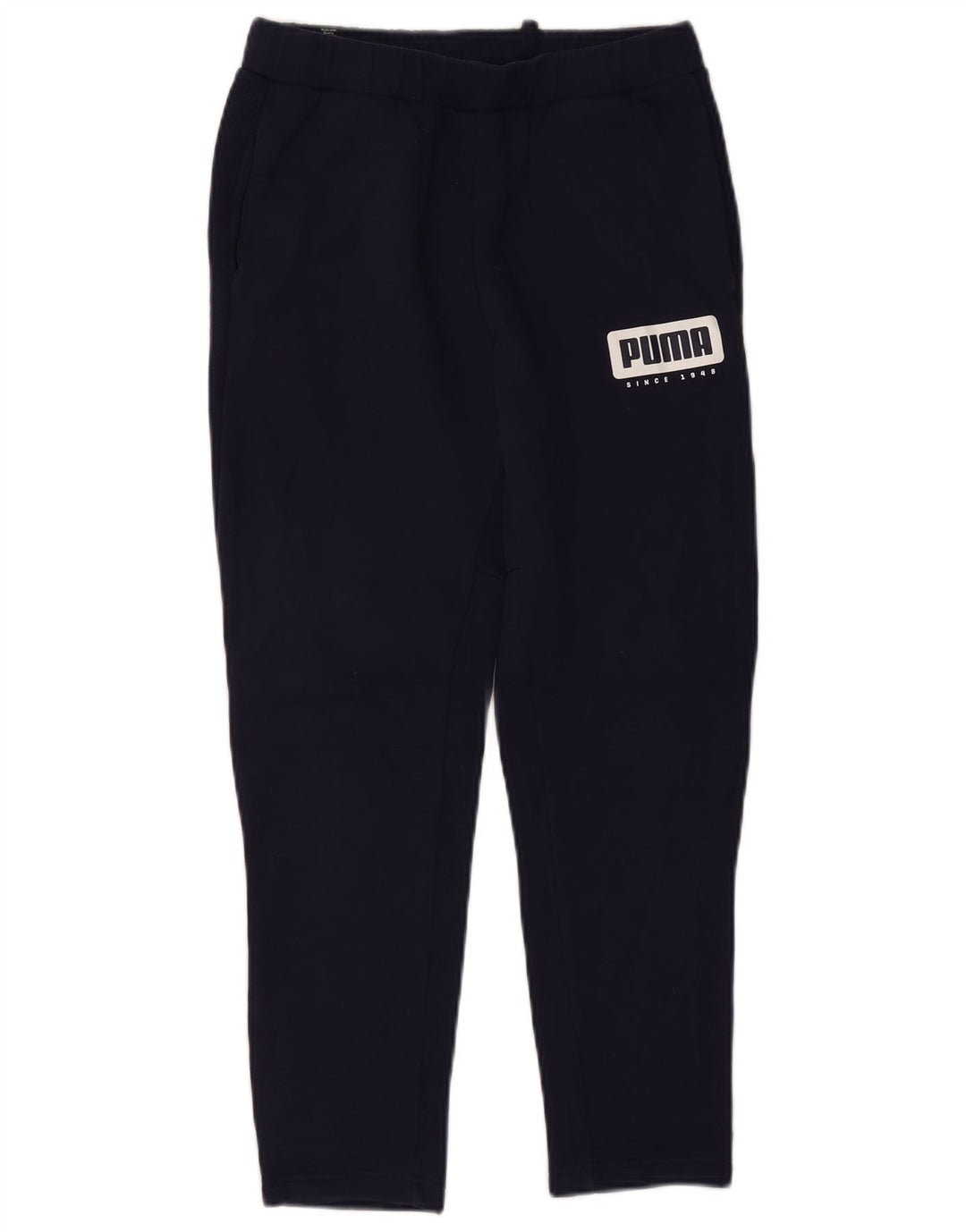 Calça de treino masculina Puma Graphic pequena azul marinho