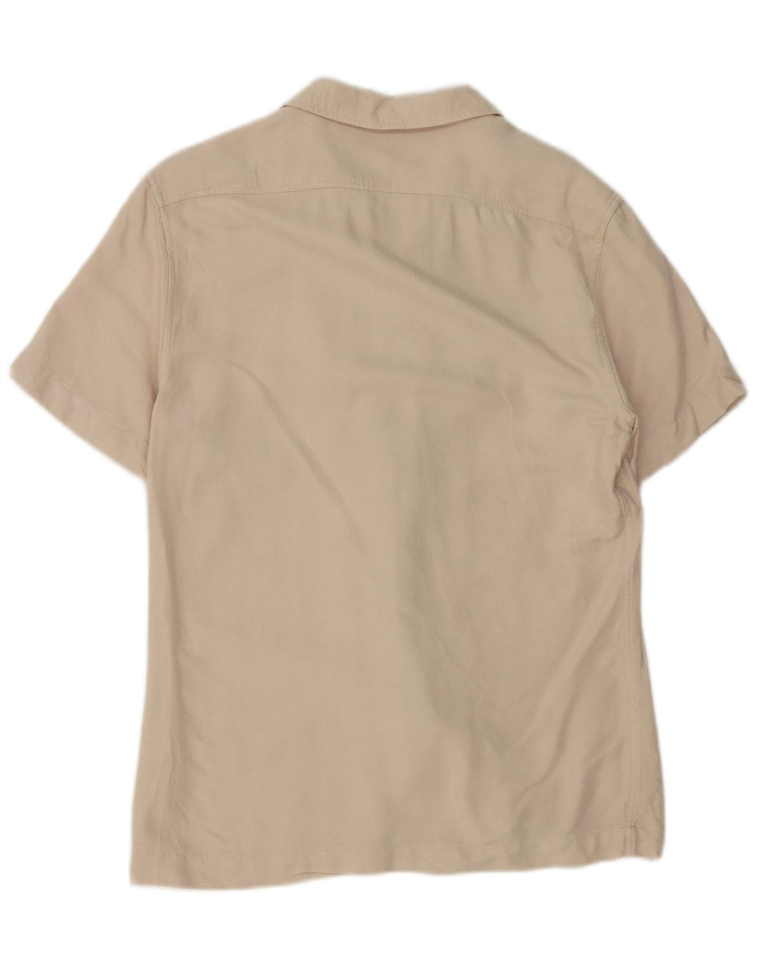 Camisa masculina REISS manga curta regular fit pequena bege