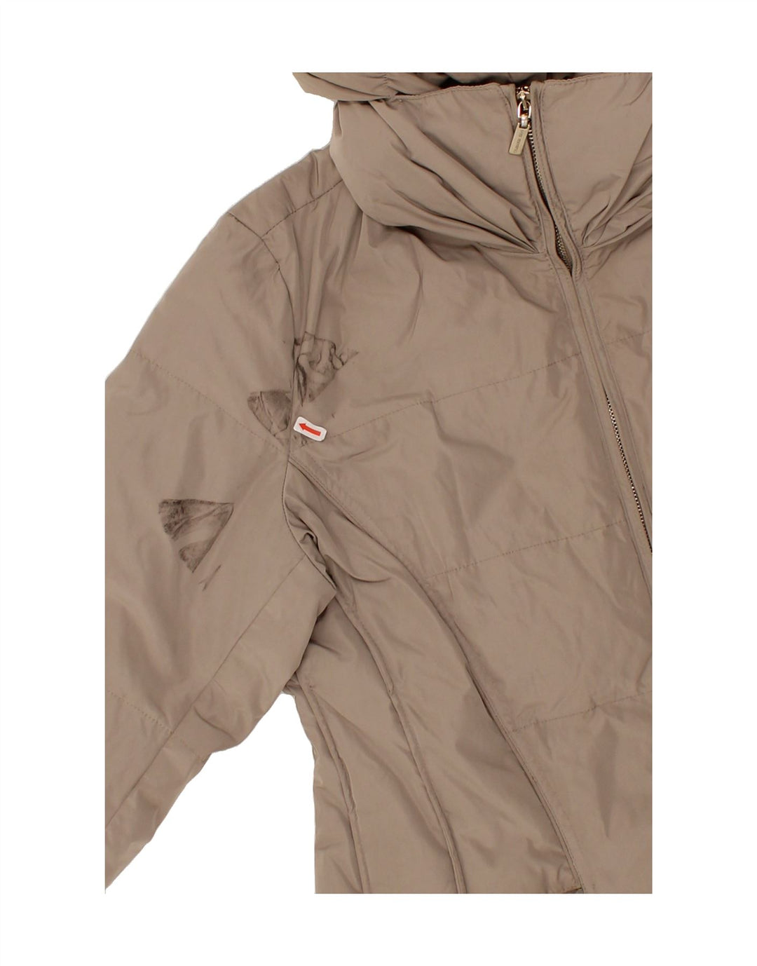 TRUSSARDI JEANS Womens Hooded Padded Coat UK 18 XL Grey Vintage Trussardi Jeans and Second-Hand Trussardi Jeans from Messina Hembry 