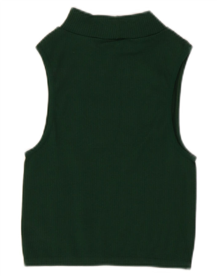 Zara Womens Crop Vest Top UK 4 XS Verde