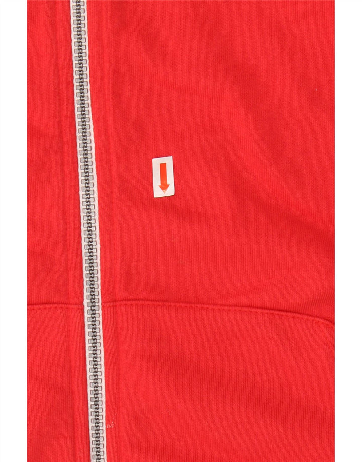 CHAMPION Mens Zip Hoodie Sweater Large Red Cotton