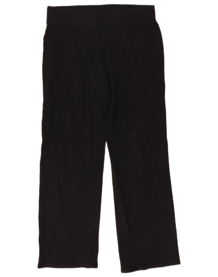 Calça de treino feminina Marks & Spencer Reino Unido 12 algodão preto médio