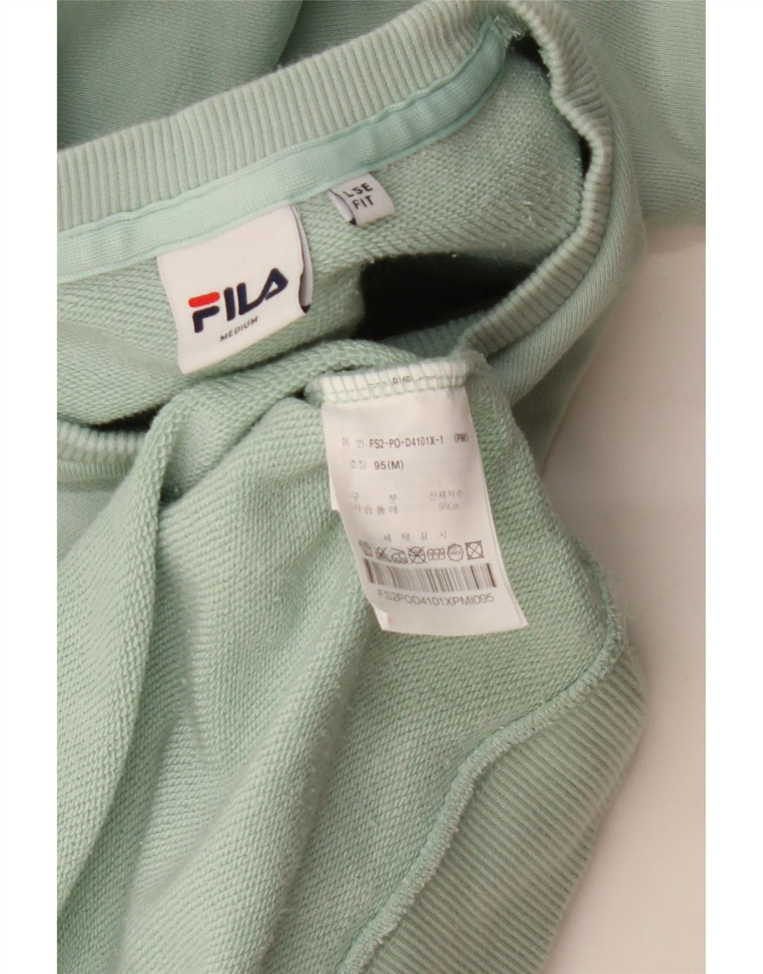 FILA Moletom Masculino Jumper Médio Algodão Turquesa