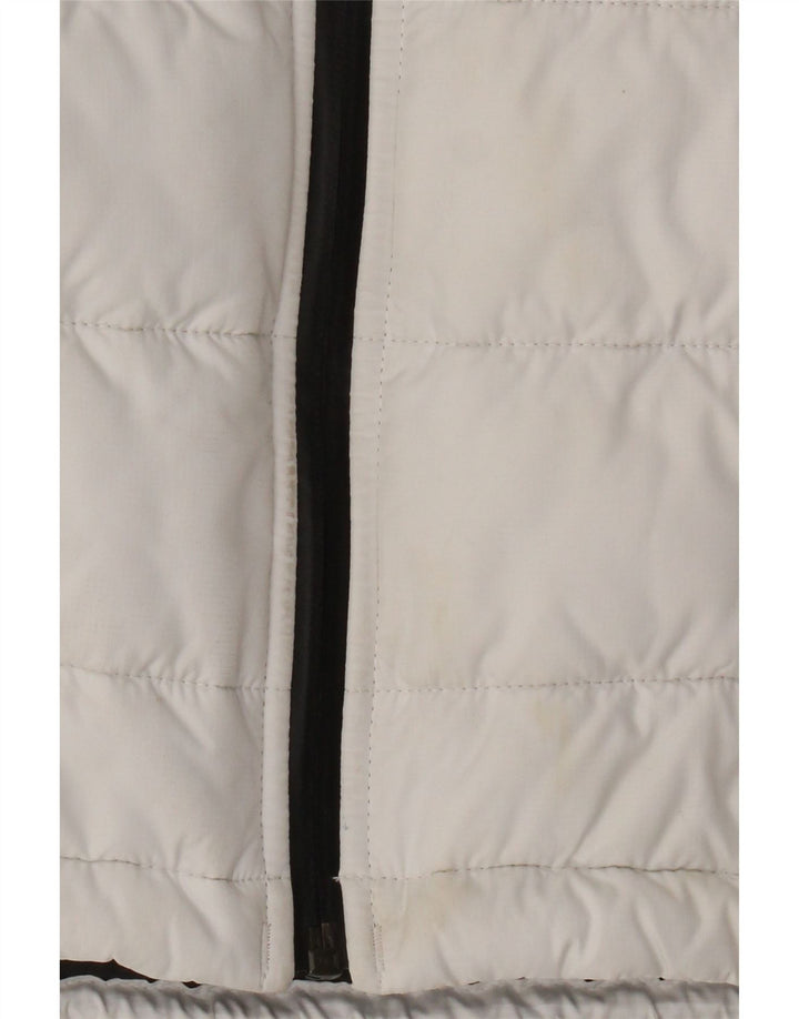 Jaqueta acolchoada com capuz feminina The North Face UK 10 Small White Colourblock