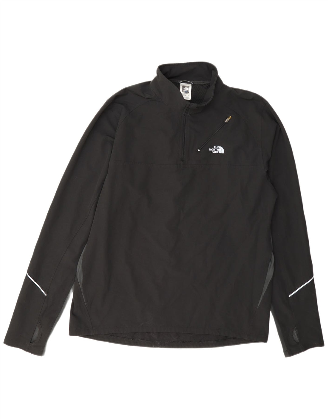 Pulôver masculino The North Face com gola e zíper, top grande bloco colorido preto