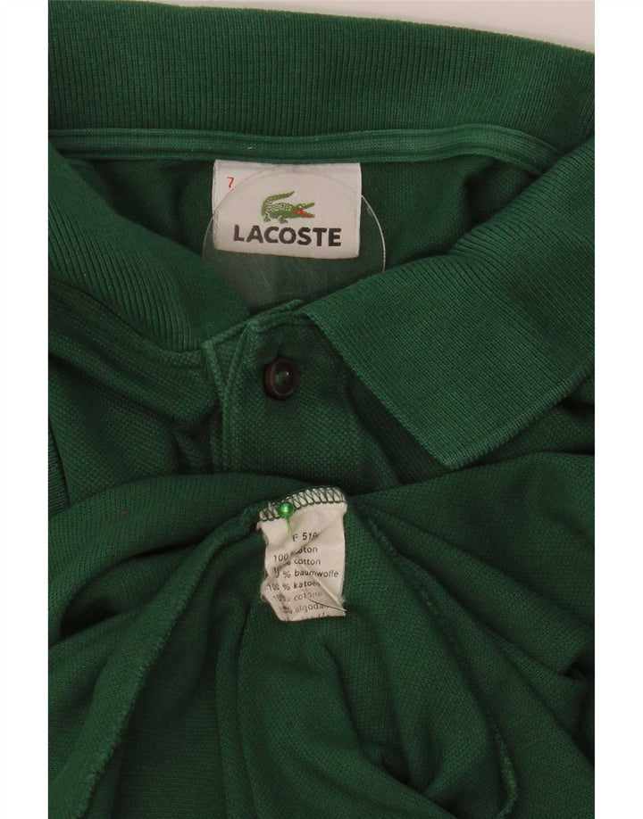 Camisa polo masculina Lacoste tamanho 7 2XL algodão verde