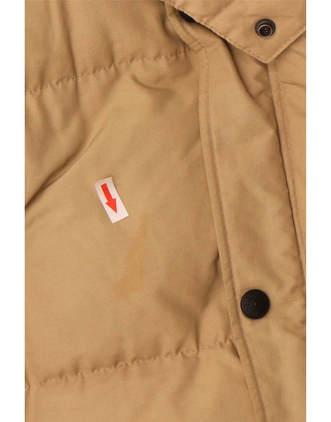 Jaqueta masculina acolchoada com capuz Levi's UK 40 grande bege nylon