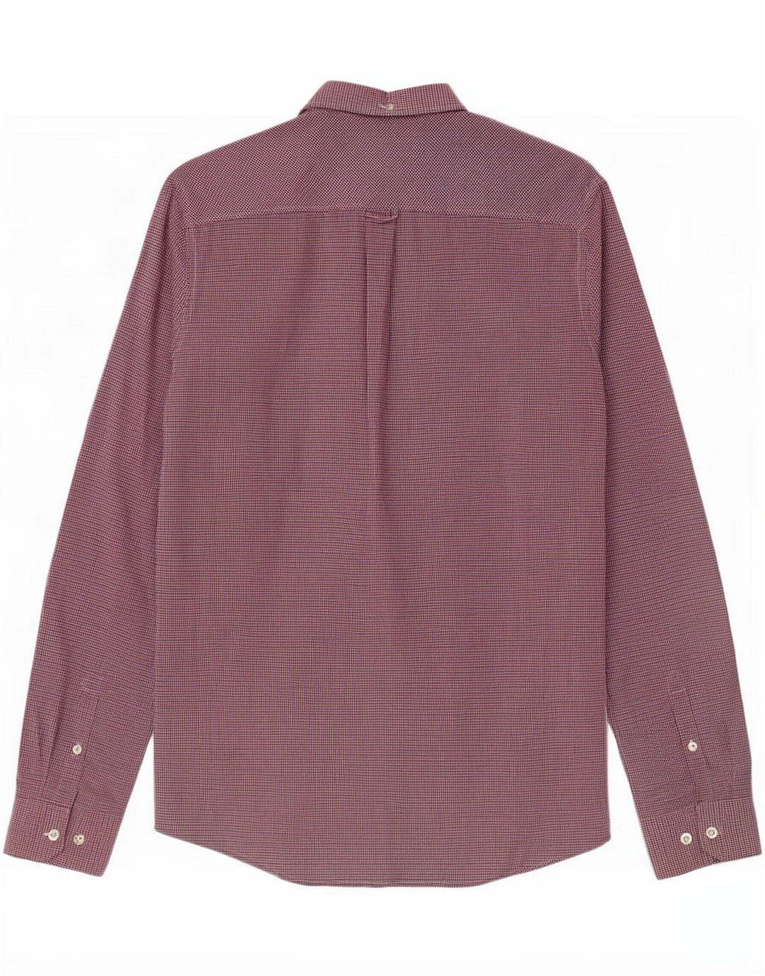 Camisa masculina Ben Sherman pequena vermelha de algodão guingão