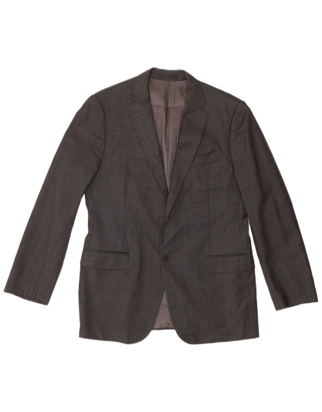 Jaqueta blazer masculina Armani Collezioni com 2 botões IT 50 grande lã cinza