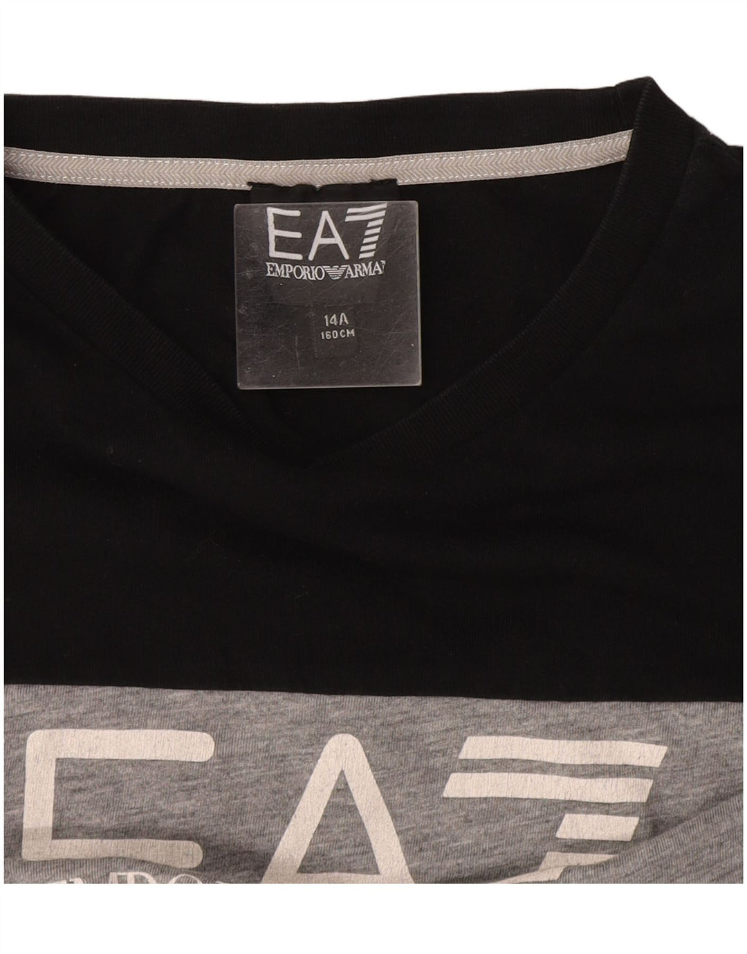 Top gráfico Armani Boys manga comprida 13-14 anos preto colorblock