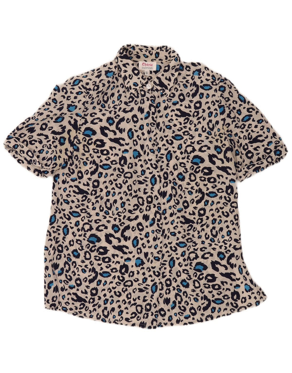 Cherie Camisa feminina blusa IT 42/44 média multicolorida estampa animal