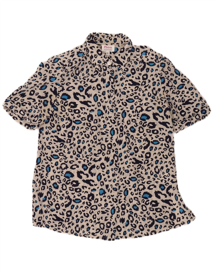 Cherie Camisa feminina blusa IT 42/44 média multicolorida estampa animal