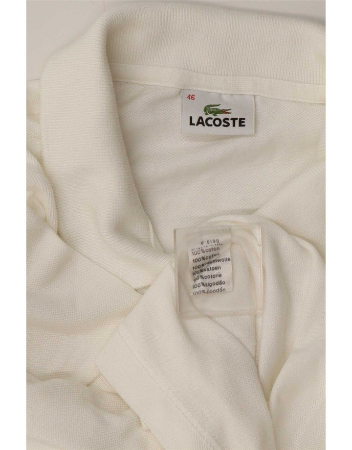 Camisa polo feminina Lacoste tamanho 46 XL algodão branco