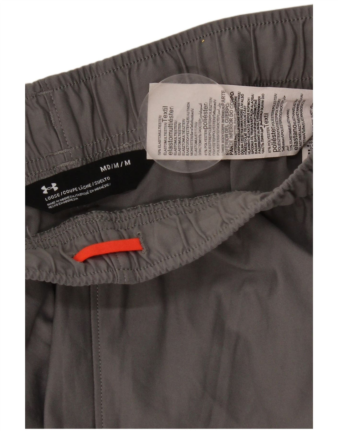 Shorts esportivos masculinos Under Armour médio cinza colorblock elastano