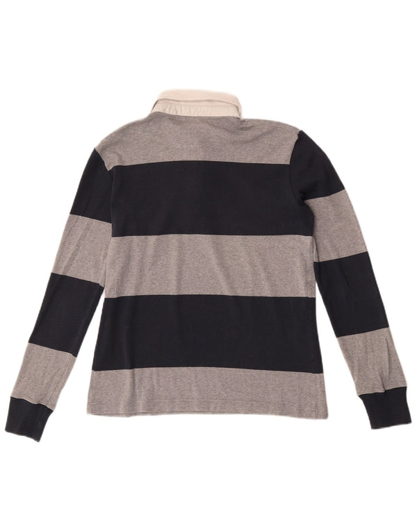 Lacoste camisa polo feminina rugby tamanho 38 médio azul marinho listrado