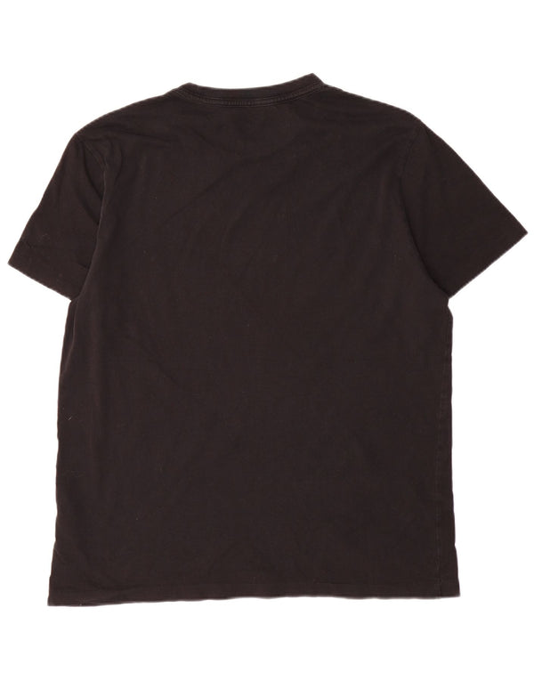 Camiseta masculina All Saints com ajuste relaxado e estampa gráfica pequena de algodão preto