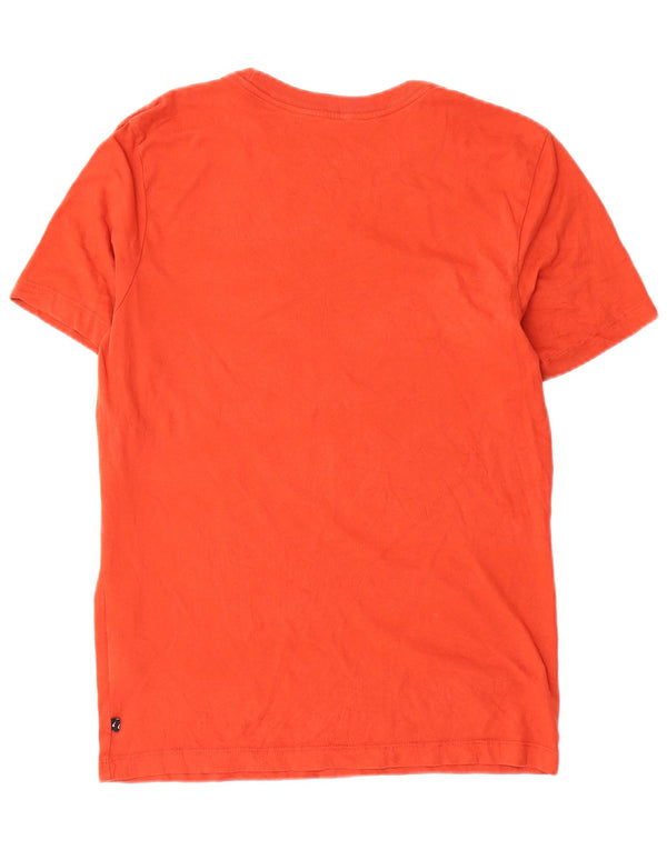 Camiseta Nike Masculina Dri Fit Graphic Top Pequeno Algodão Laranja