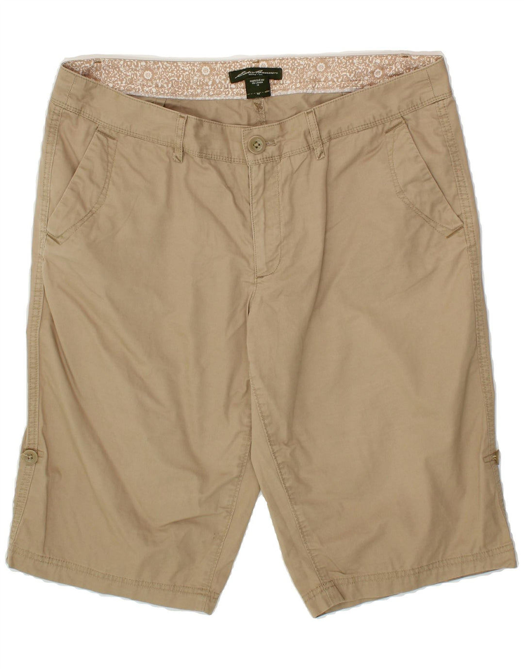EDDIE BAUER Womens Chino Shorts US 12 Large W34  Beige Cotton Vintage Eddie Bauer and Second-Hand Eddie Bauer from Messina Hembry 