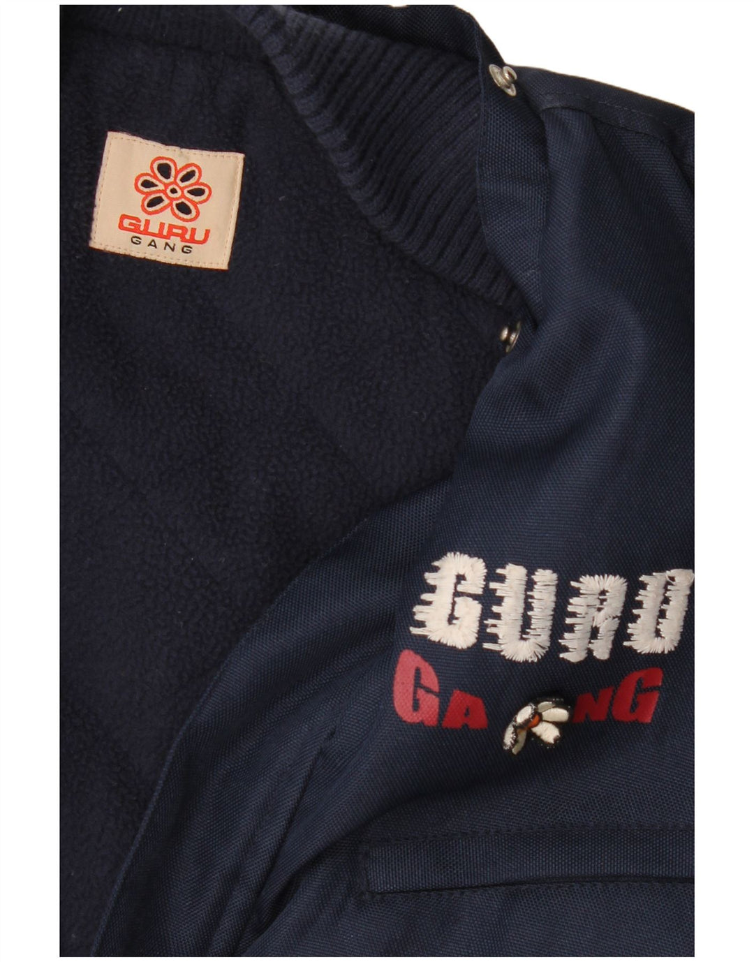 Guru Womens Graphic Bomber Jacket UK 16 Grande Azul Marinho