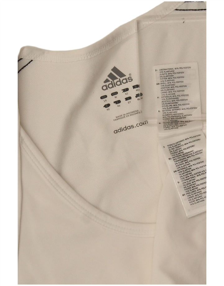 Camiseta Adidas Climacool Feminina Top UK 14 Médio Branco Poliéster