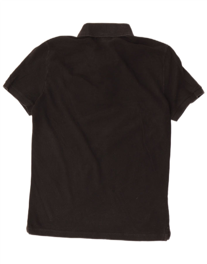 Camisa polo masculina Lacoste Slim Fit tamanho 4 médio algodão preto