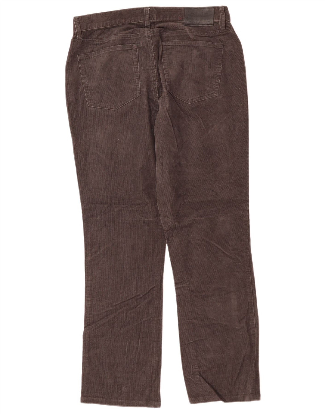 Calça feminina reta de veludo RALPH LAUREN EUA 8 médio W30 L28 cinza