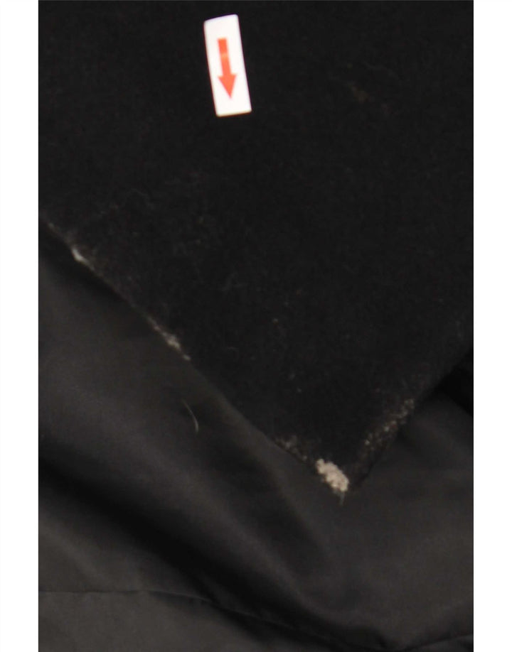 Casaco masculino vintage com peito duplo UE 36 lã preta pequena