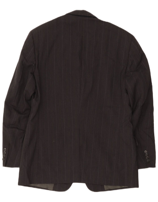 Jaqueta Blazer Masculina Polo Ralph Lauren com 2 Botões Reino Unido 38 Médio Preto Listrado