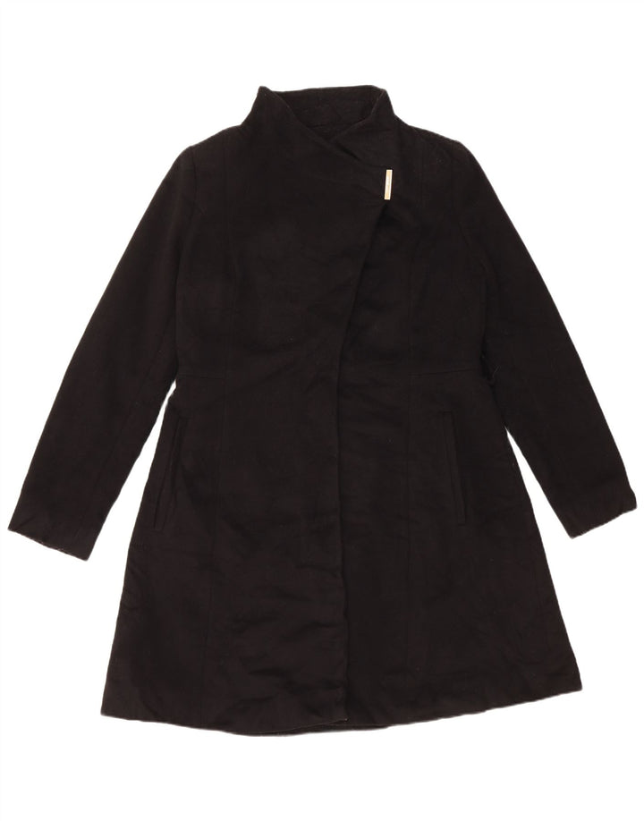 Sobretudo feminino grande MICHAEL KORS UK 10 pequeno lã preta