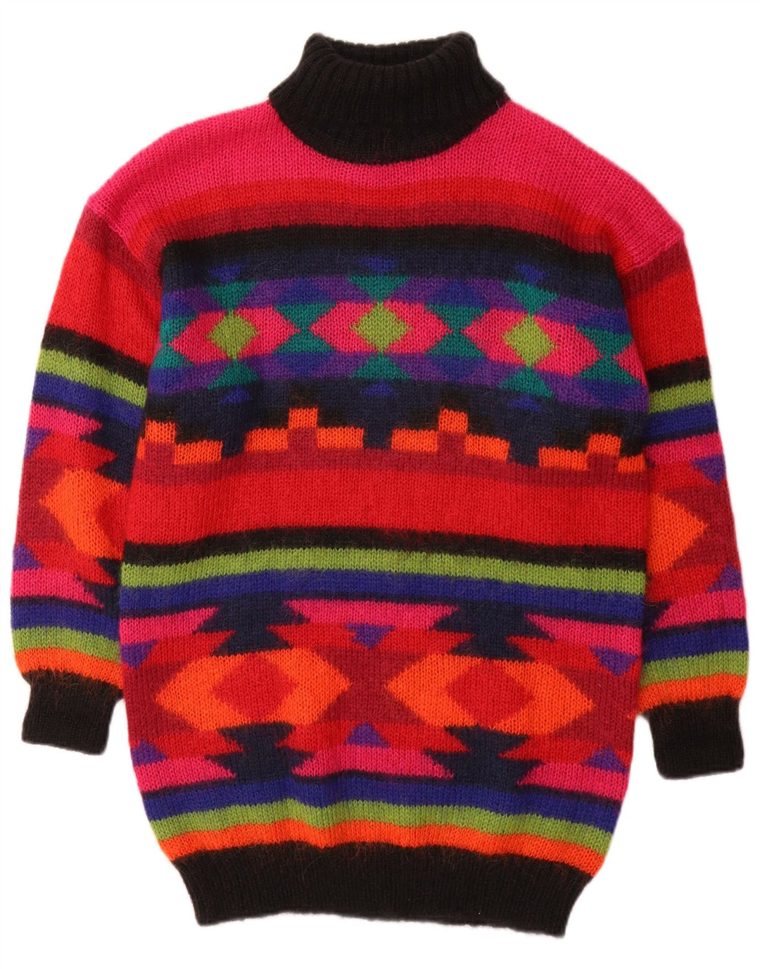 Suéter feminino BHS com gola redonda Reino Unido 10/12 médio multicolorido