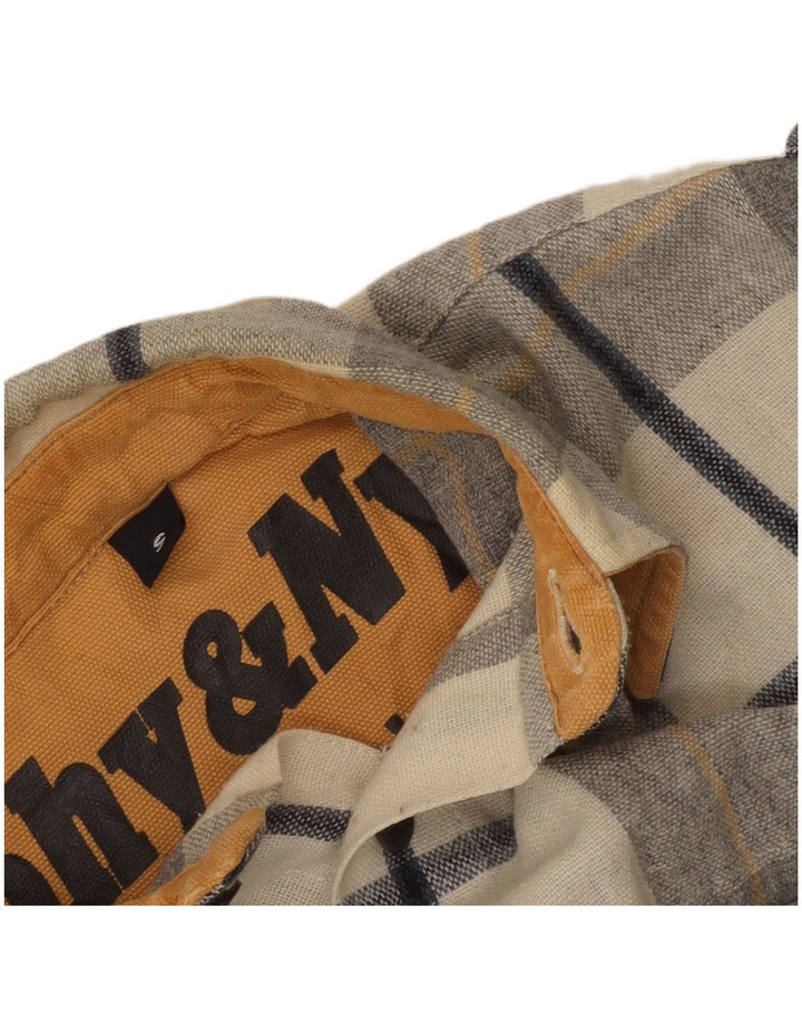 Camisa masculina de flanela Murphy & Nye pequena em acrílico xadrez multicolorido