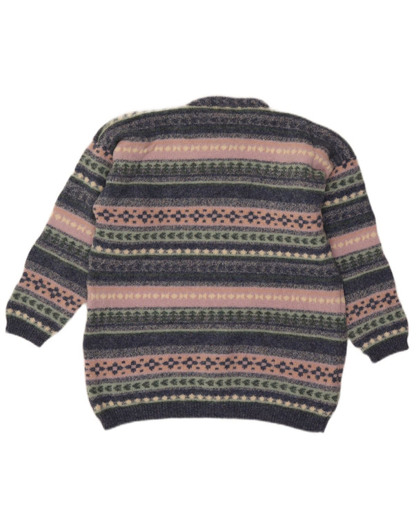 Suéter feminino Tulchan com gola redonda UK 18 XL multicolorido Fair Isle