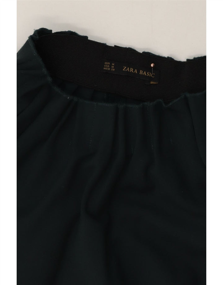 ZARA Saia feminina básica linha A médio W30 verde