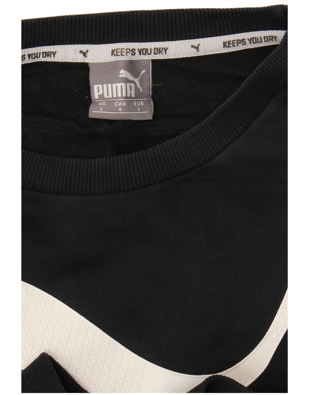 PUMA Mens Graphic Moletom Jumper Grande Preto