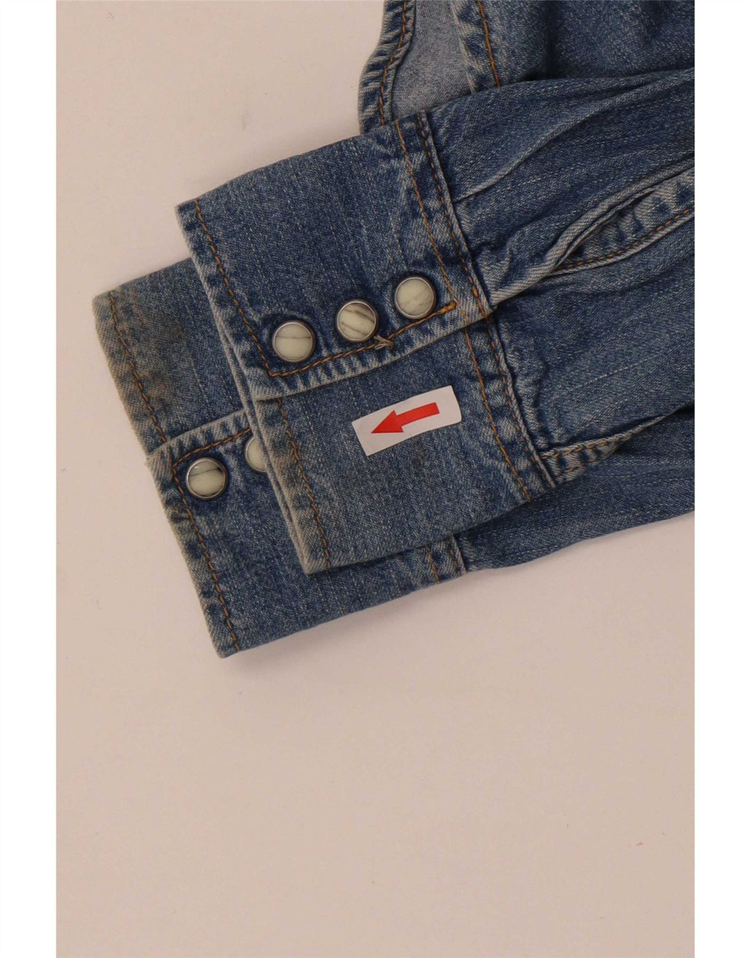 Camisa jeans masculina Lee grande algodão azul