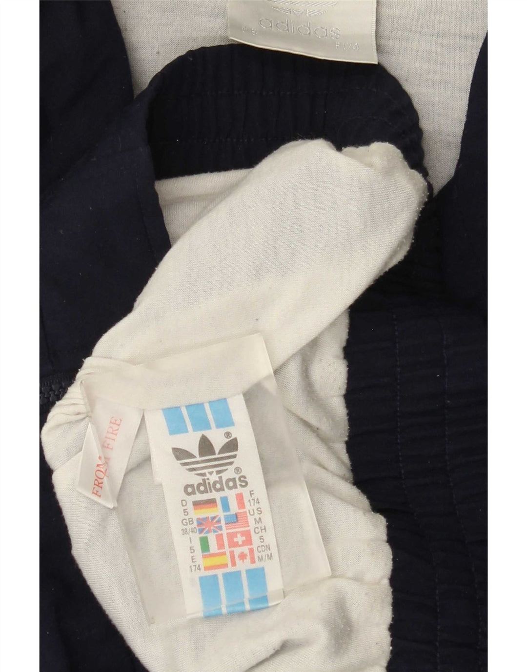 Adidas Mens Tracksuit Top Jacket UK 38/40 Médio Azul Marinho Poliéster