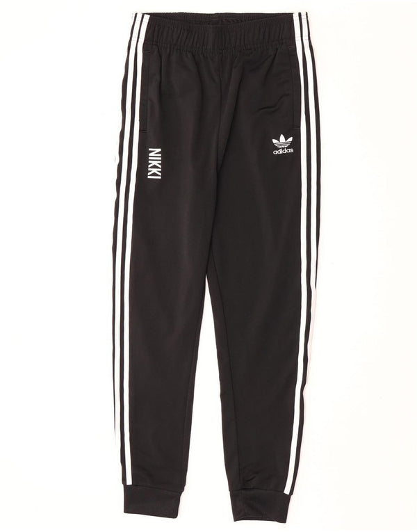 Adidas meninas calças de treino gráfico joggers 13-14 anos preto