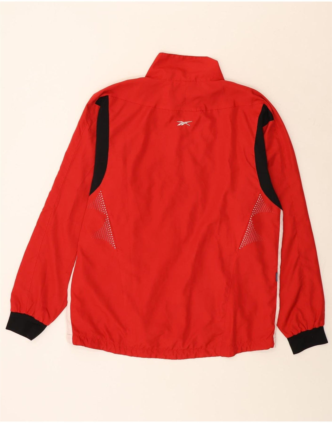 Jaqueta de chuva masculina Reebok UK 42 XL vermelho colorblock poliéster
