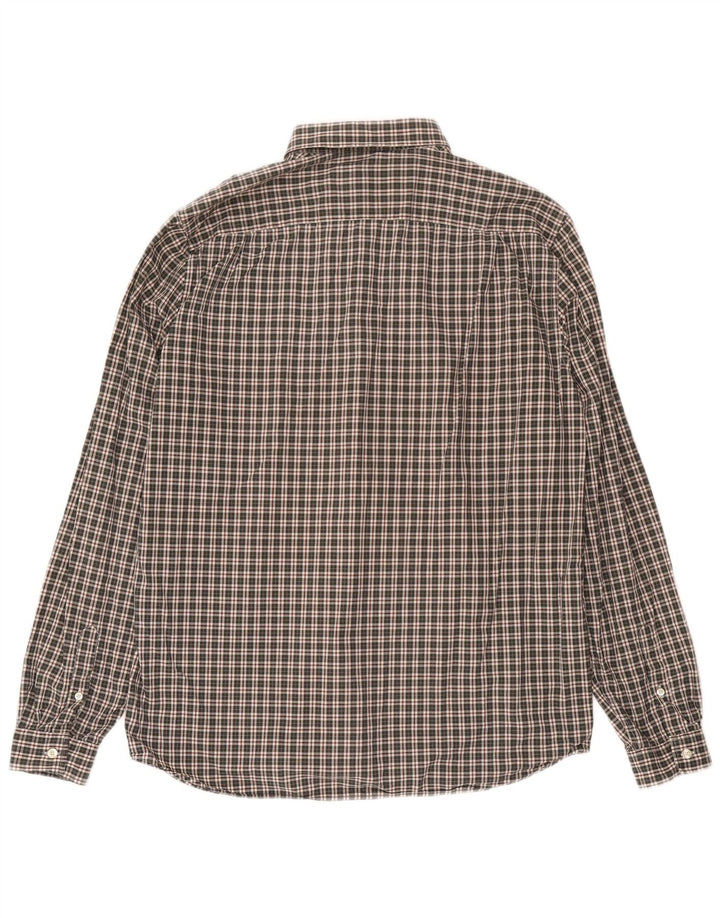 Camisa masculina Lacoste Regular Fit tamanho 43 grande algodão xadrez verde